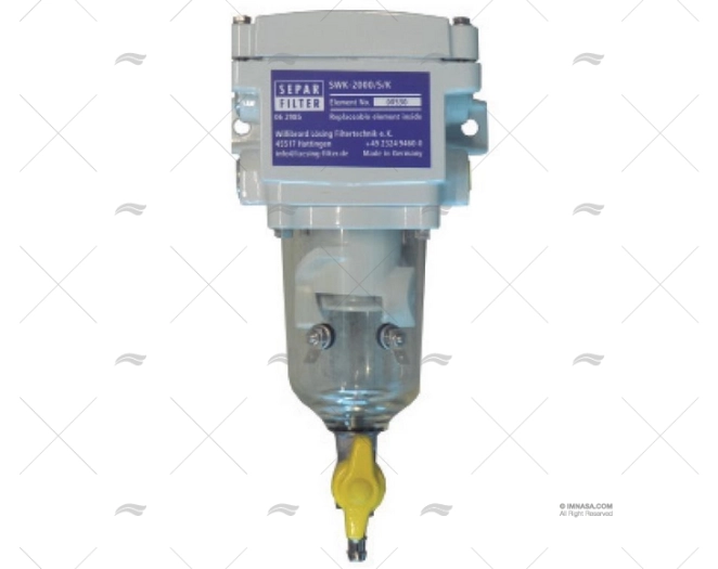 FILTRO SEPARATORE ACQUA-GASOLIO 10L/M CON A