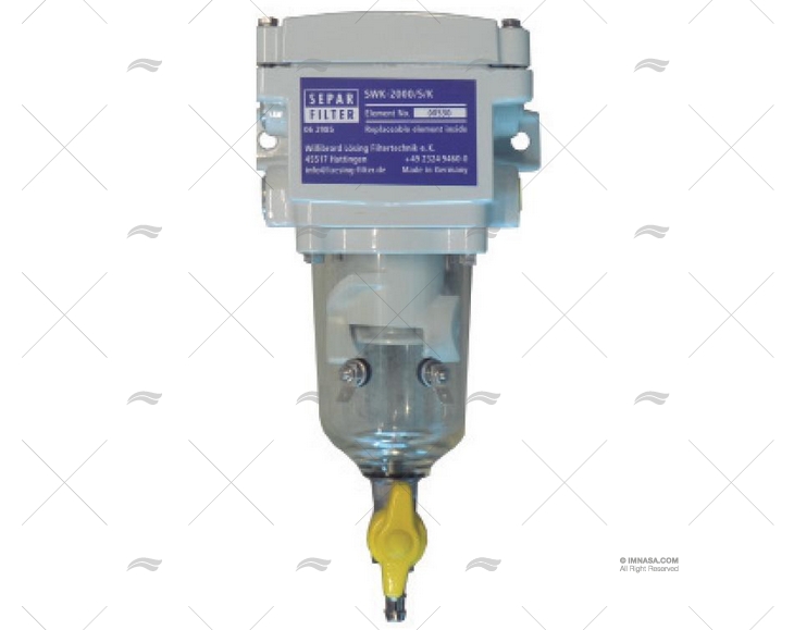 FILTRO SEPARADOR ÁGUA-GASÓLEO 10L/M COM A
