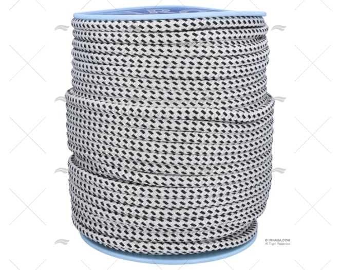 CABO PORTO 12mm BRANCO / PRETO 200m LIROS