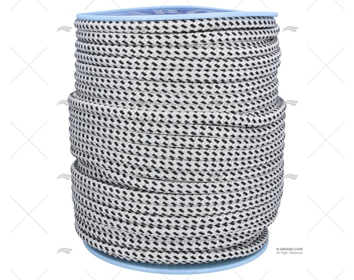 CABO PORTO 22mm PRETO / BRANCO 100m LIROS