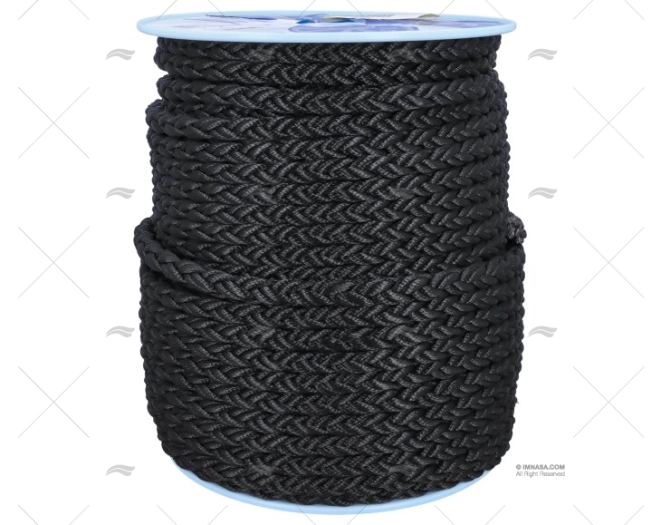 ROPE SQUARELINE-PES 18mm BLACK / 100m LIROS