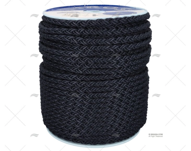 ROPE SQUARELINE-PES 14mm BLUE 150m LIROS