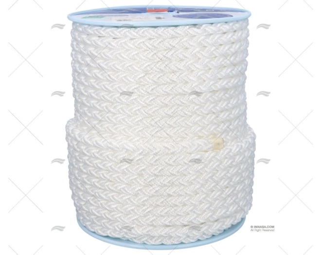 ROPE  SQUARELINE-PP 16mm WHITE / 100m LIROS