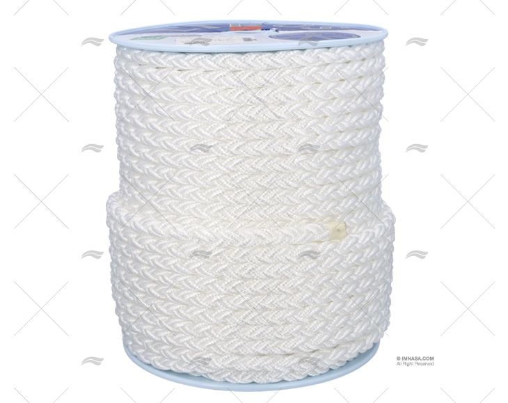 ROPE  SQUARELINE-PP 20mm WHITE / 100m LIROS