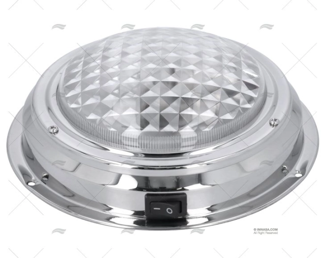 PLAFONIERA LUCE C/INTERRUTTORE INOX  169mm