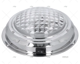PLAFONIERA LUCE C/INTERRUTTORE INOX  169mm