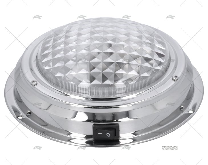 PLAFONIERA LUCE C/INTERRUTTORE INOX  169mm