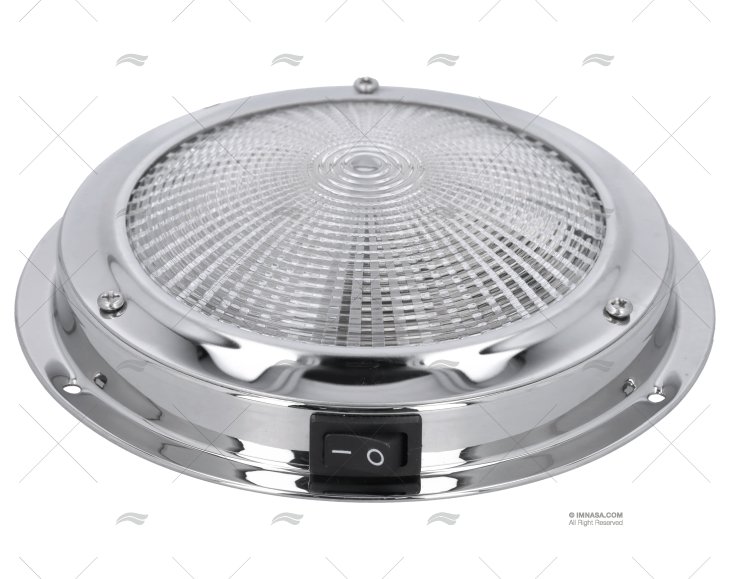 DOME LIGHT  W/SWITCH 12V 20W S.S. D-129M