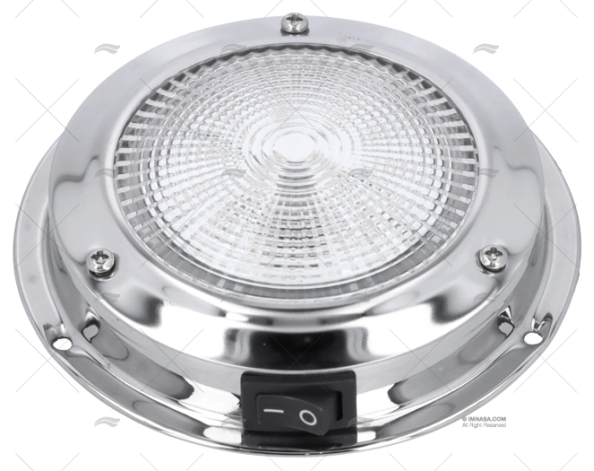 PLAFONIERA INOX CON INTERRUTTORE LED 12V
