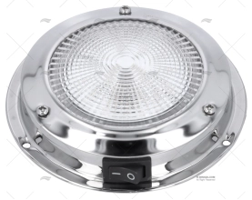 PLAFONIERA INOX CON INTERRUTTORE LED 12V