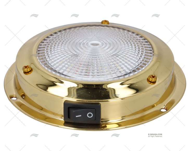 PLAFONIERA DORATA CON INTERRUTTORE LED 12V