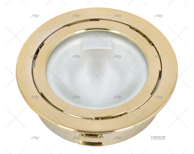 LUZ HALOGENA INTERIOR CARCASA DORADA HELLA MARINE
