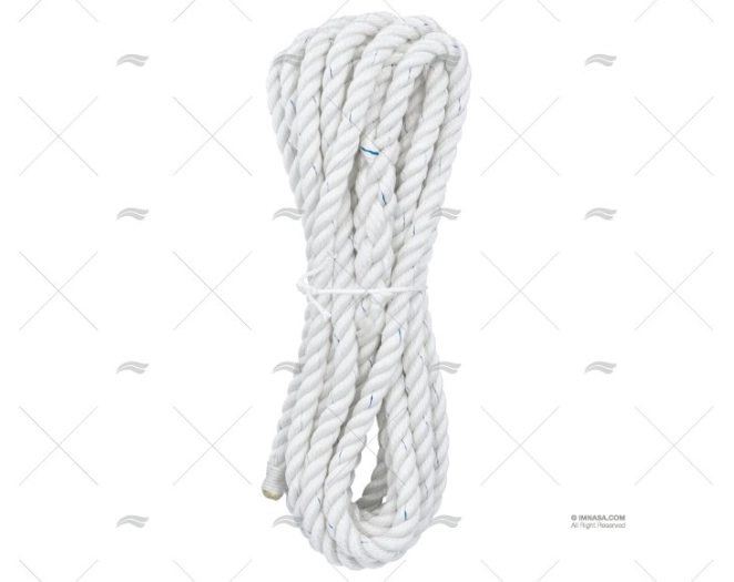 CIMA POLIESTERE 14mm BIANCO C/OCCHIELLO 1x6m LIROS