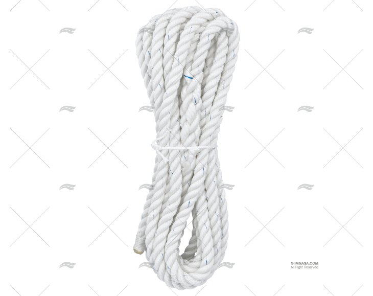 CIMA POLIESTERE 14mm BIANCO C/OCCHIELLO 1x6m LIROS