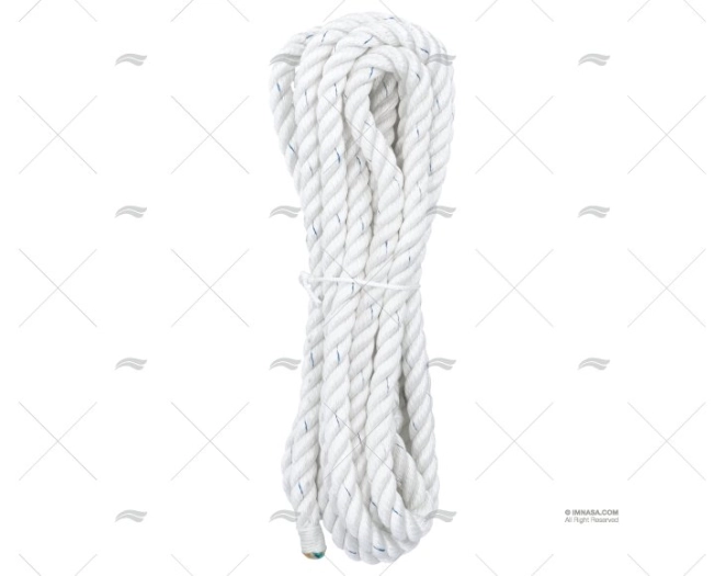 CIMA POLIESTERE 16mm BIANCO C/OCCHIELLO 1x6m LIROS
