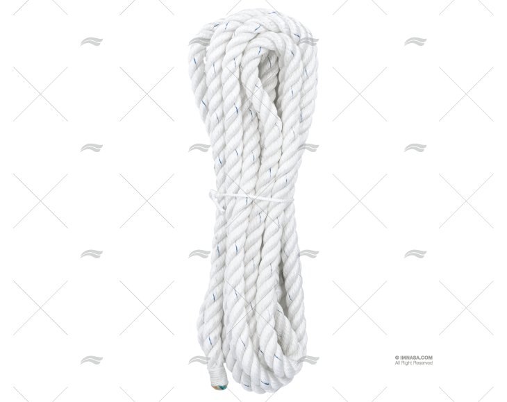 CIMA POLIESTERE 16mm BIANCO C/OCCHIELLO 1x6m LIROS