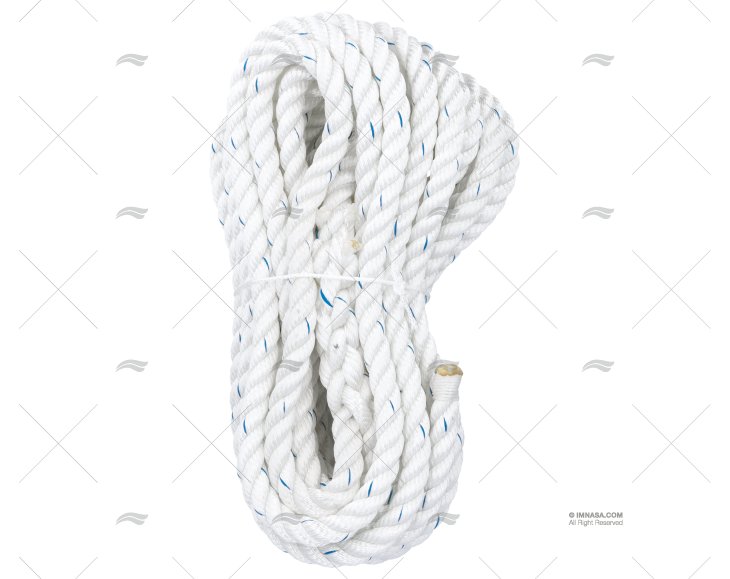 CIMA POLIESTERE 18mm BIANCO C/OCCHIELLO 1X15m LIROS