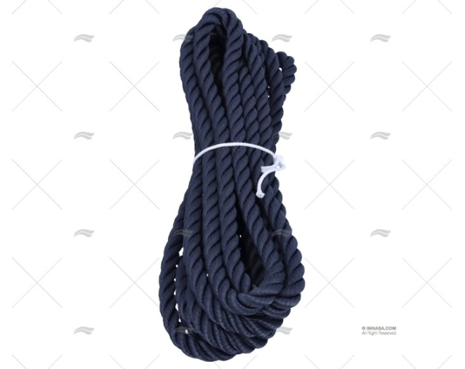 CIMA POLIESTERE 14mm NAVY   C/OCCHIELLO 1x6m LIROS