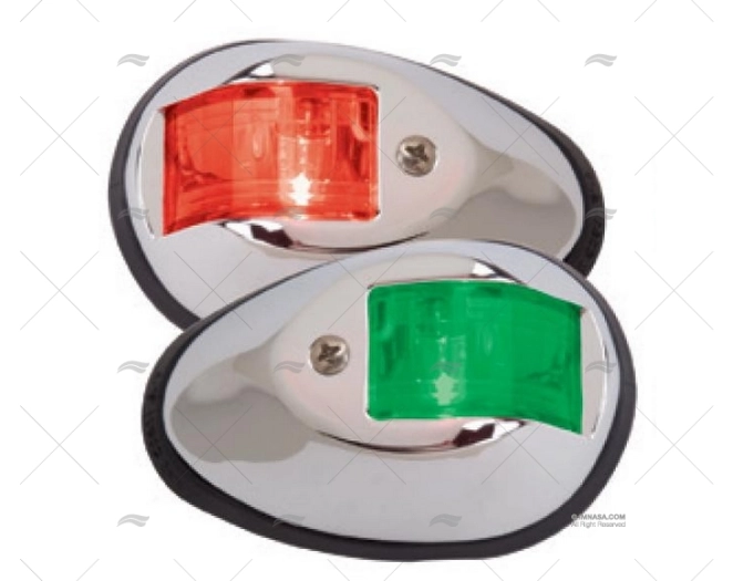 LUZ NAVEGACION PERKO NEGRA  12V  JGO. PERKO