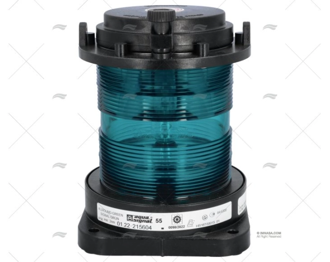 LUZ 360º AS55 PRETA 24V CR.VERDE