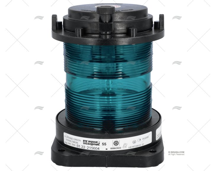 LUZ 360º    AS55 NEGRA 24V CR.VERDE