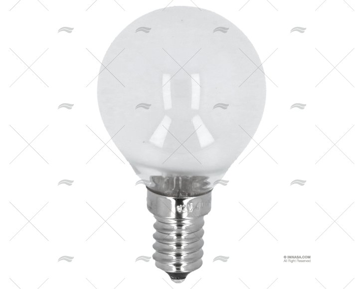 LAMPADINA E14  12V 40W SFERICA TRASPARENTE