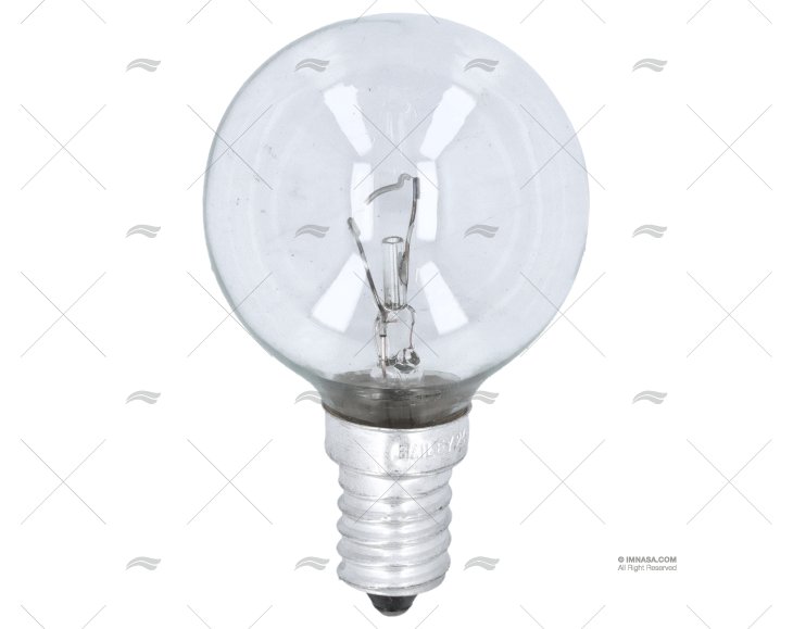 LÂMPADA E14  24V 40W ESFÉRICA TRANSPARENTE