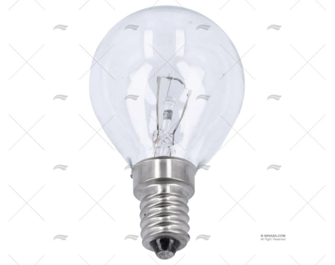 LAMPADINA E14  12V 15W 45X70 SFERICA