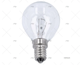 BOMBILLA E14  12V 15W 45X70 ESFERICA