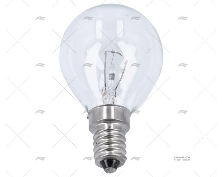 LAMPADINA E14  12V 15W 45X70 SFERICA