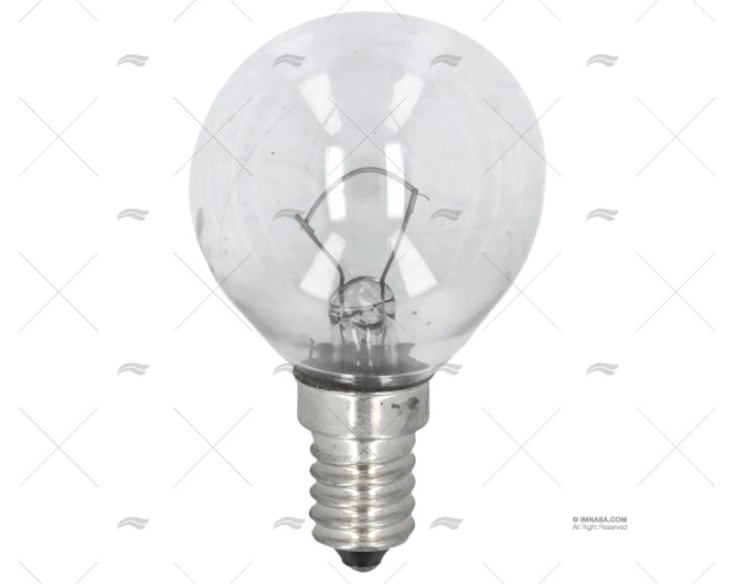 LAMPADINA E14  24V 60W 45X75 SFERICA