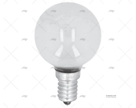 LAMPADINA E14  12V 25W 45X70 SFERICA TRASPARENTE