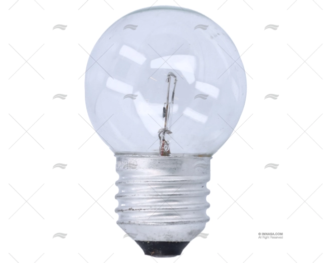 LÂMPADA E27  12V 40W ESFÉRICA CLARA
