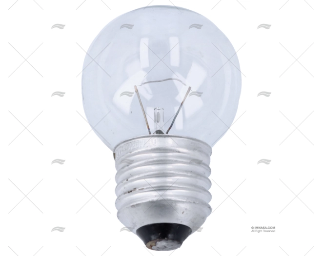 LAMPADINA E27  24V 25W SFERICA TRASPARENTE