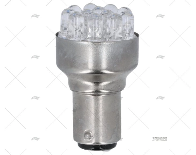 LAMPADINA BA15D  12V  2W LED BIANCA