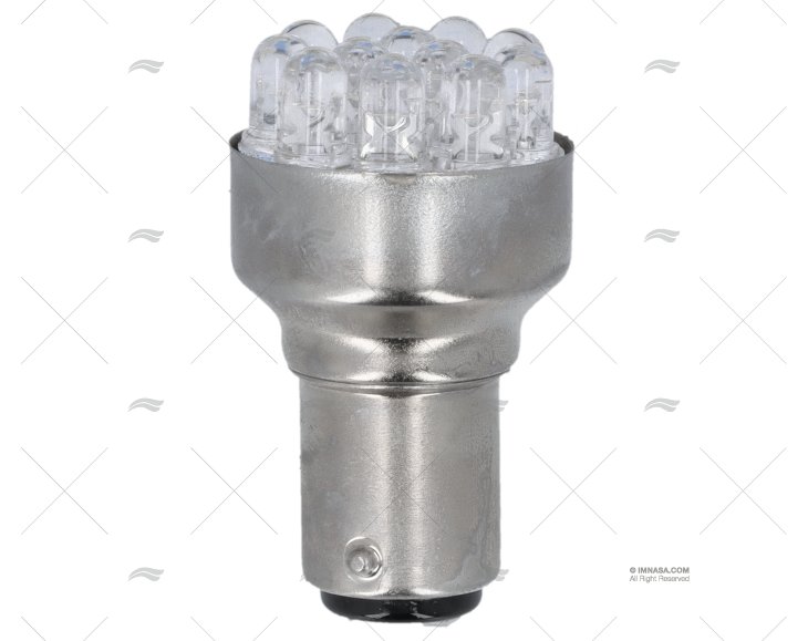 AMPOULE BA15D 12V LED BLANCHE