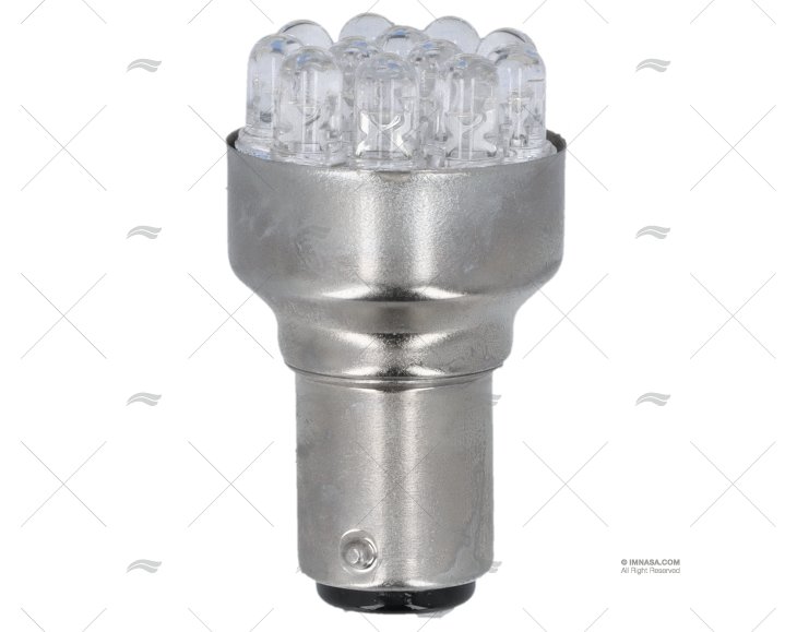 BOMBILLA BA15D  12V  2W LED BLANCA