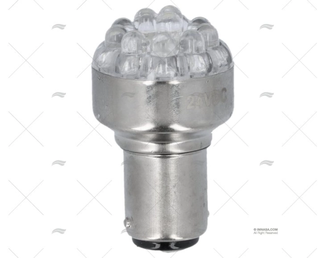 LÂMPADA BA15D  24V  2W LED BRANCA