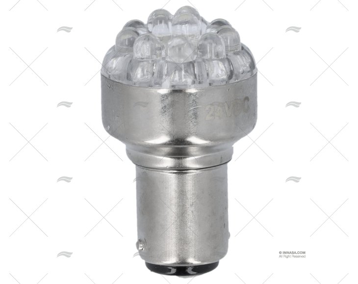 AMPOULE BA15D 24V LED BLANCHE