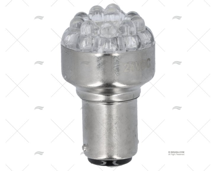 BOMBILLA BA15D  24V  2W LED BLANCA