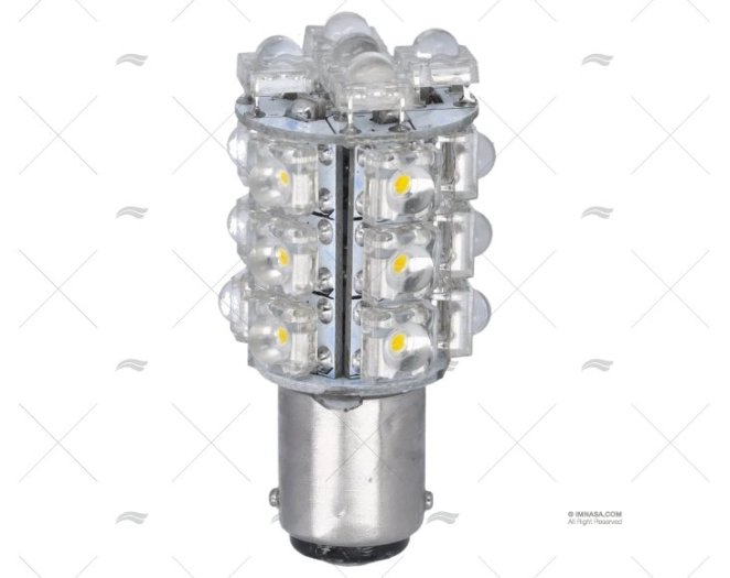 LÂMPADA BA15D  12V  8W LED 5MM QUENTE
