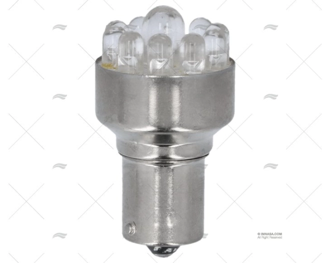 LÂMPADA BA15S 12V  0.7W LED AMARELA