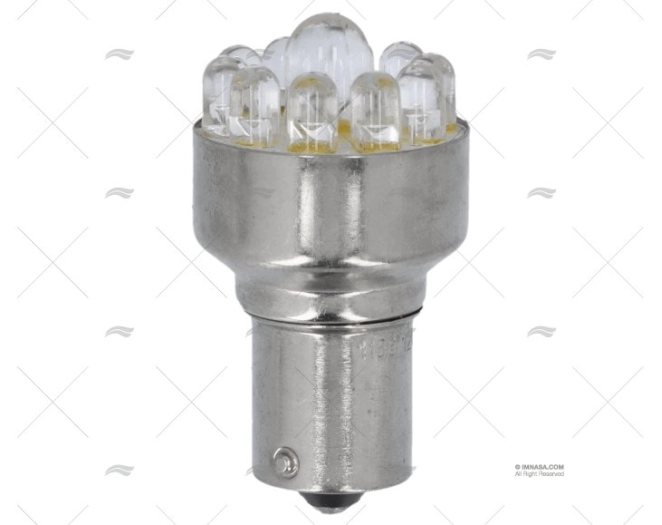 BOMBILLA BA15S 12V  0.7W LED ROJO