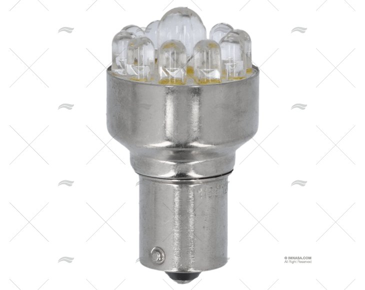 BOMBILLA BA15S 12V  0.7W LED ROJO