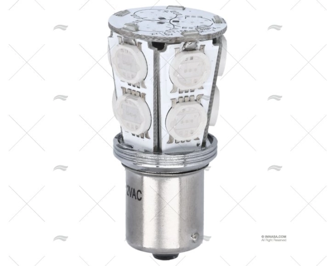 Lampadina BA15S 12V  0.7W Led BLU 45x23