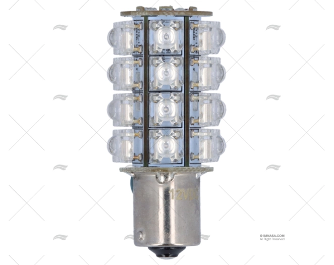 BOMBILLA BA15S 12V  0.7W LED AZUL 57x25
