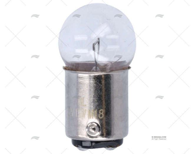 LAMPADINA BA15D  12V 15W 18X37 SFERICA