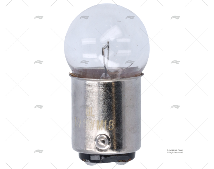 LAMPADINA BA15D  12V 15W 18X37 SFERICA