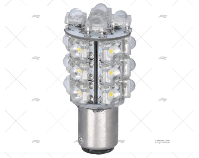 BOMBILLA BAY15D+- 12V 0.7W LED BLANCO 57