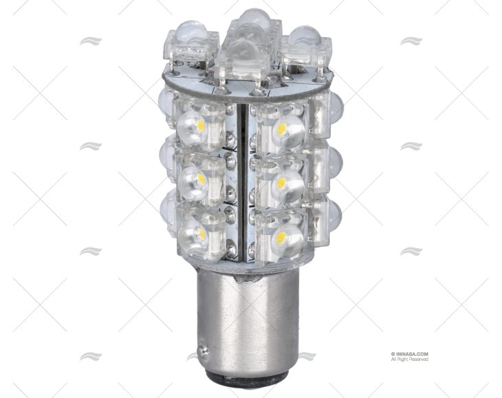 LÂMPADA BAY15D+- 12V 0.7W LED BRANCO 57